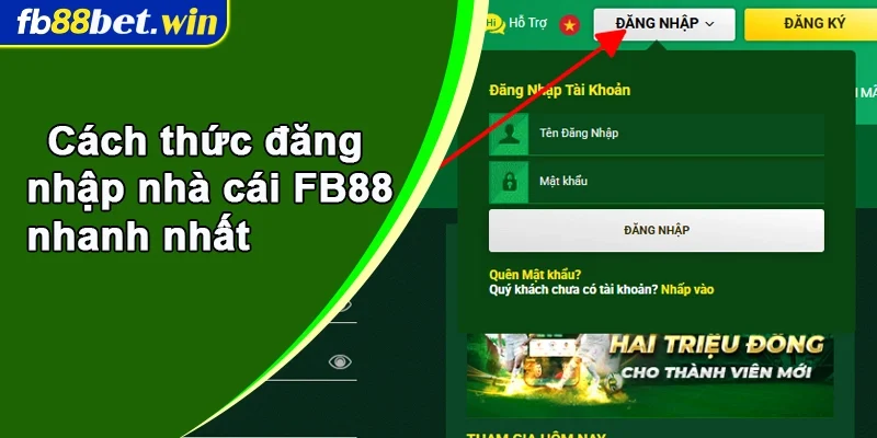Cách thức đăng nhập nhà cái FB88 nhanh nhất
